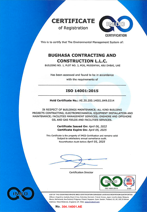 ISO 14001 -bughasa general contracting